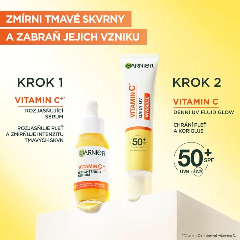 Skin Naturals Vitamin C denní rozjasňující UV fluid SPF 50+ invisible - 5